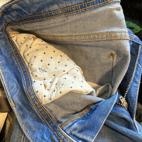 ZARA TRAFALUO | Denim Distressed High Rise Skinny Jeans with Fringe Hem - Picture 7 of 9